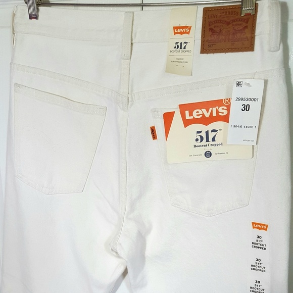 NEW Levi's Orange Tag 517 Crop Kick Flare Jeans - Picture 4 of 7